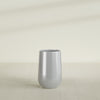 Tall Hayden Medium Round Fiberglass Planter - 12 in x 12 in x 20 in - Metallic Silver - Metallic Silver,12 in x 12 in x 20 in