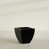 Lima Medium Tapered Square Fiberglass Planter - 24 in x 24 in x 24 in - Gloss Black - Gloss Black,24 in x 24 in x 24 in