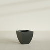 Lima Medium Tapered Square Fiberglass Planter - 20 in x 20 in x 20 in - Matte Charcoal - Matte Charcoal,20 in x 20 in x 20 in