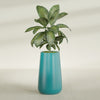 Saigon Extra Large Tapered Round Planter - 19 in x 24 in x 42 in - Satin Sea Foam - Satin Sea Foam,19.2 in x 24.2 in x 42 in