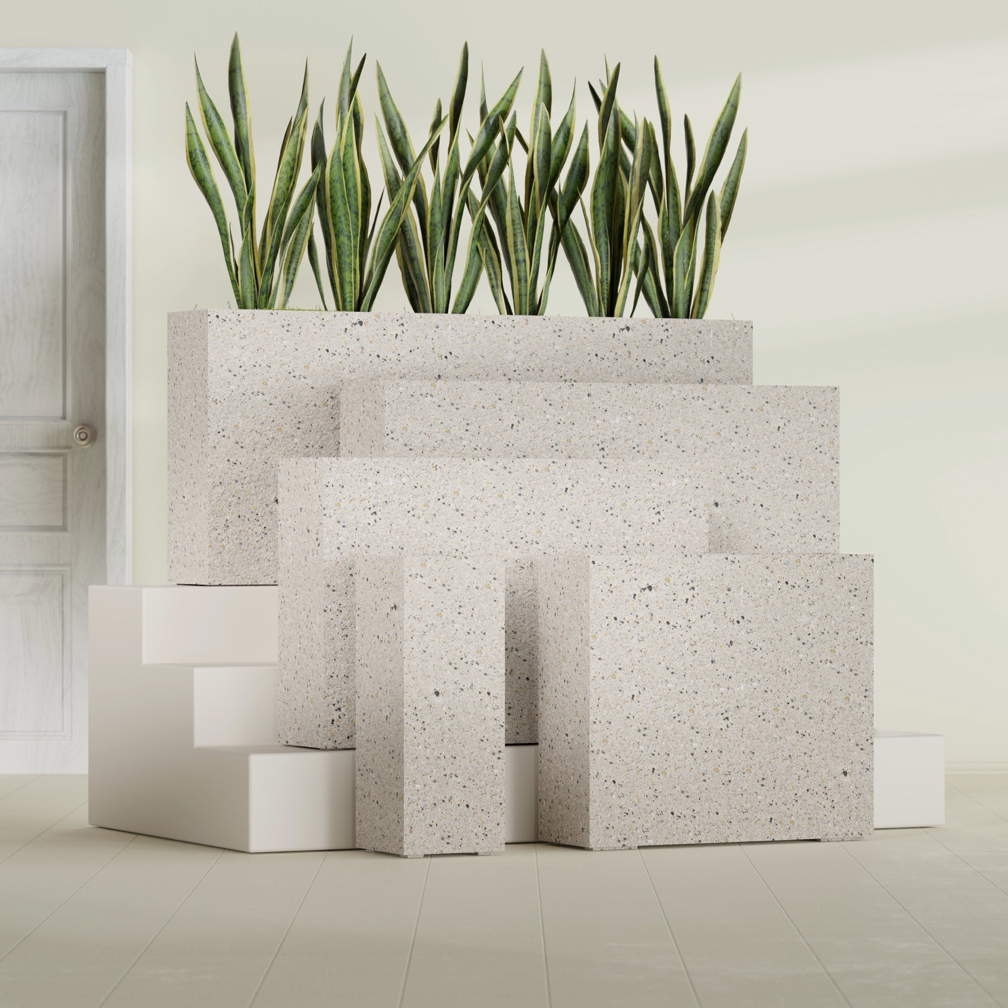 12"-Wide Rectangle - 12in x 12in x 32in - StoneLight - Pearlstone - StoneLight - Pearlstone,12 in x 12 in x 32 in