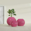 Globe Large Sphere Fiberglass Planter - 30 in x 30 in x 24 in - Gloss Pink Violet - Gloss Pink Violet,30 in x 30 in x 24 in