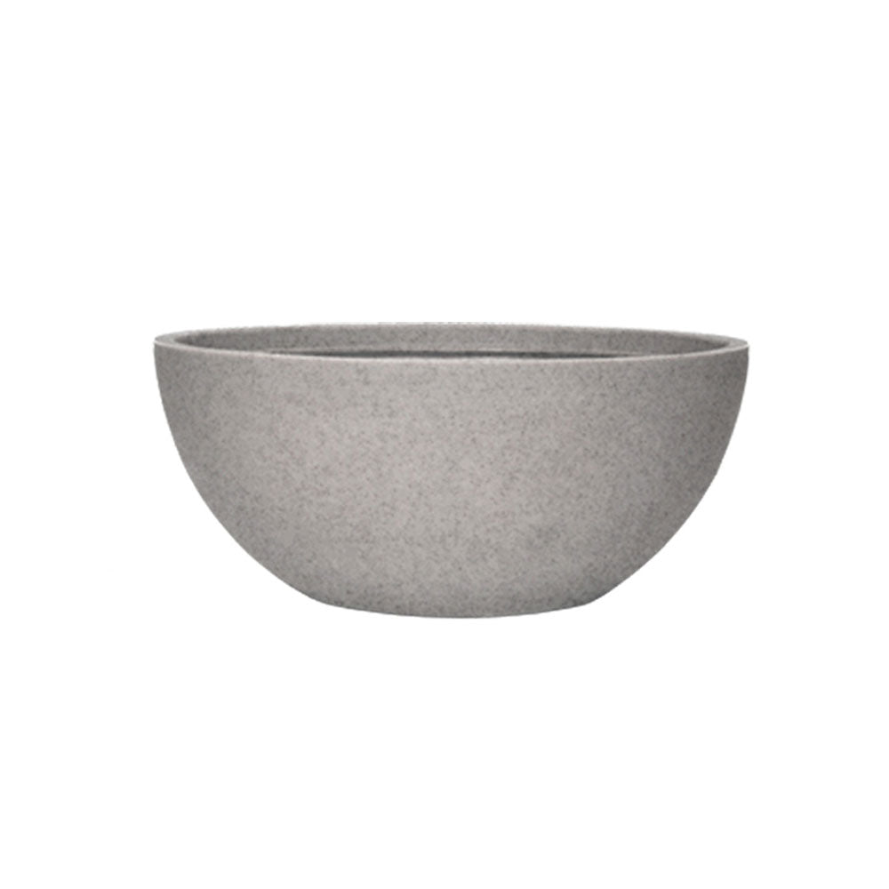 Curbside Flat Bottom Bowl Plastic Planter - 15.5 in x 15.5 in x 6.5 in - Cement - Cement,15.5 in x 15.5 in x 6.5 in