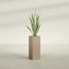 Delray Large Tall Rectangle Fiberglass Planter - 12 in x 12 in x 32 in - Metallic Gold - Metallic Gold,12 in x 12 in x 32 in