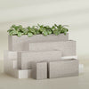 Miami Small Rectangle Fiberglass Planter - 12 in x 12 in x 18 in - Matte Black - Matte Black,12 in x 12 in x 18 in