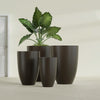 Brannan Large Round Fiberglass Planter - 30 in x 30 in x 41 in - Matte Brown - Matte Brown,30 in x 30 in x 41 in