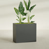 Darwin Extra Large Rectangle Fiberglass Planter - 48 in x 24 in x 42 in - Matte Charcoal - Matte Charcoal,48 in x 24 in x 42 in