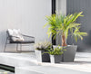 Rotterdam Small Square Planter - 11.75 in x 11.75 in x 10.25 in - Grey - Grey,11.75 in x 11.75 in x 10.25 in,Planter Only