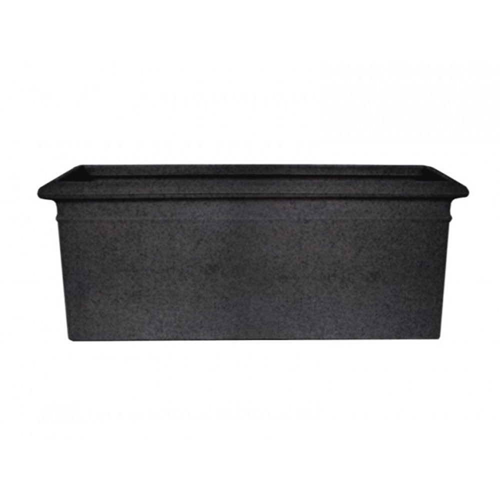 Curbside Large Rectangular Plastic Planter - 30.3 in x 12.3 in x 10.8 in - Quarry Black - Quarry Black,30.3 in x 12.3 in x 10.8 in