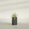 Hollywood Medium Rectangle Fiberglass Planter - 12 in x 12 in x 24 in - Matte Charcoal - Matte Charcoal,12 in x 12 in x 24 in