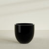 Alzira Large Round Fiberglass Planter - 36 in x 36 in x 34 in - Gloss Black - Gloss Black,36 in x 36 in x 34 in