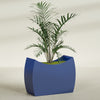 Seoul Extra Large Curved Abstract Fiberglass Planter - 48 in x 20 in x 36 in - Matte Cobalt Blue - Matte Cobalt Blue,48 in x 20 in x 36 in