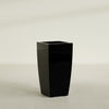 Toulan Large Tall Tapered Square Fiberglass Planter - 18 in x 18 in x 36 in - Gloss Black - Gloss Black,18 in x 18 in x 36 in