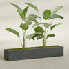 Cuba Extra Large Long Rectangle Fiberglass Planter - 72 in x 14 in x 12 in - Matte Charcoal - Matte Charcoal,72 in x 14 in x 12 in