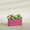 Miami Large Narrow Rectangle Fiberglass Planter - 36 in x 12 in x 18 in - Gloss Pink Violet - Gloss Pink Violet,36 in x 12 in x 18 in
