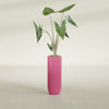 Saint Tropez Large Tall Round Fiberglass Planter - 12 in x 12 in x 32 in - Gloss Pink Violet - Gloss Pink Violet,12 in x 12 in x 32 in