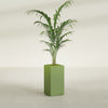Potsdam Large Tall Rectangle Fiberglass Planter - 16 in x 16 in x 32 in - Satin Green - Satin Green,16 in x 16 in x 32 in