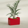 Seoul Large Curved Abstract Fiberglass Planter - 36 in x 16 in x 24 in - Gloss Red - Gloss Red,36 in x 16 in x 24 in