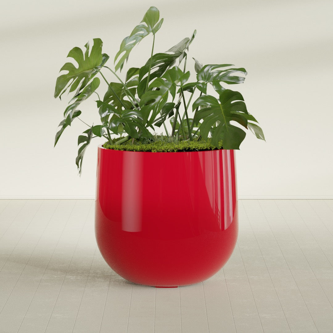 Westfield - 15in diam. x 14in - Gloss Red - Gloss Red,38 in diam. x 36 in H