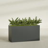 Brisbane Extra Large Long Rectangle Fiberglass Planter - 60 in x 24 in x 32 in - Matte Charcoal - Matte Charcoal,60 in x 24 in x 32 in
