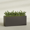Brisbane Extra Large Long Rectangle Fiberglass Planter - 72 in x 24 in x 32 in - Matte Brown - Matte Brown,72 in x 24 in x 32 in