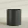 Rio Grande Large Round Fiberglass Planter - 30 in x 30 in x 32 in - Matte Charcoal - Matte Charcoal,30 in x 30 in x 32 in