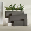 Hollywood Large Narrow Rectangle Fiberglass Planter - 36 in x 12 in x 24 in - Matte Brown - Matte Brown,36 in x 12 in x 24 in