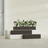 Salon Large Tall Rectangle Fiberglass Planter - 42 in x 8 in x 8 in - Matte Brown - Matte Brown,42 in x 8 in x 8 in