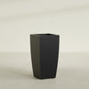 Toulan Large Tall Tapered Square Fiberglass Planter - 18 in x 18 in x 36 in - Matte Black - Matte Black,18 in x 18 in x 36 in