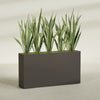 Delray Extra Large Long Rectangle Fiberglass Planter - 60 in x 12 in x 32 in - Matte Brown - Matte Brown,60 in x 12 in x 32 in