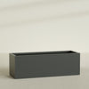 Granada Extra Large Long Rectangle Fiberglass Planter - 72 in x 24 in x 24 in - Matte Charcoal - Matte Charcoal,72 in x 24 in x 24 in