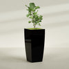 Toulan Extra Large Tall Tapered Square Fiberglass Planter - 28 in x 28 in x 60 in - Gloss Black - Gloss Black,28 in x 28 in x 60 in