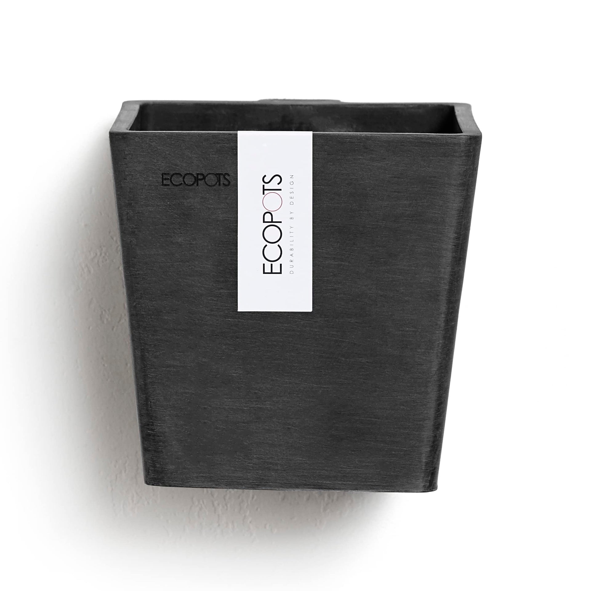 Manhattan Small Rectangle Wall Planter - 6 in x 6.75 in x 6 in - Dark Grey - Dark Grey,6 in x 6.75 in x 6 in