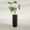 Saint Tropez Large Tall Round Fiberglass Planter - 16 in x 16 in x 38 in - Matte Black - Matte Black,16 in x 16 in x 38 in