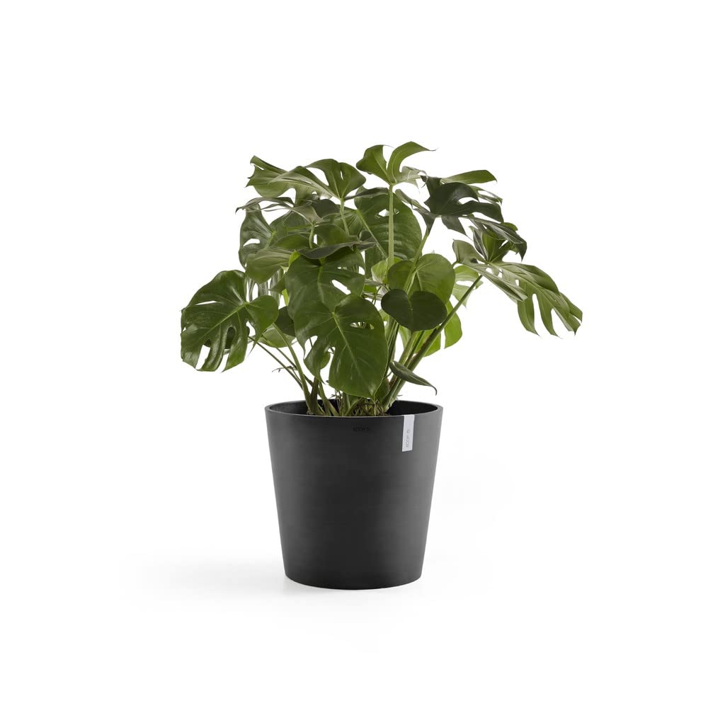 Amsterdam Medium Round Planter - 23.5 in x 23.5 in x 21.5 in - Dark Grey - Dark Grey,23.5 in x 23.5 in x 21.5 in,Planter Only