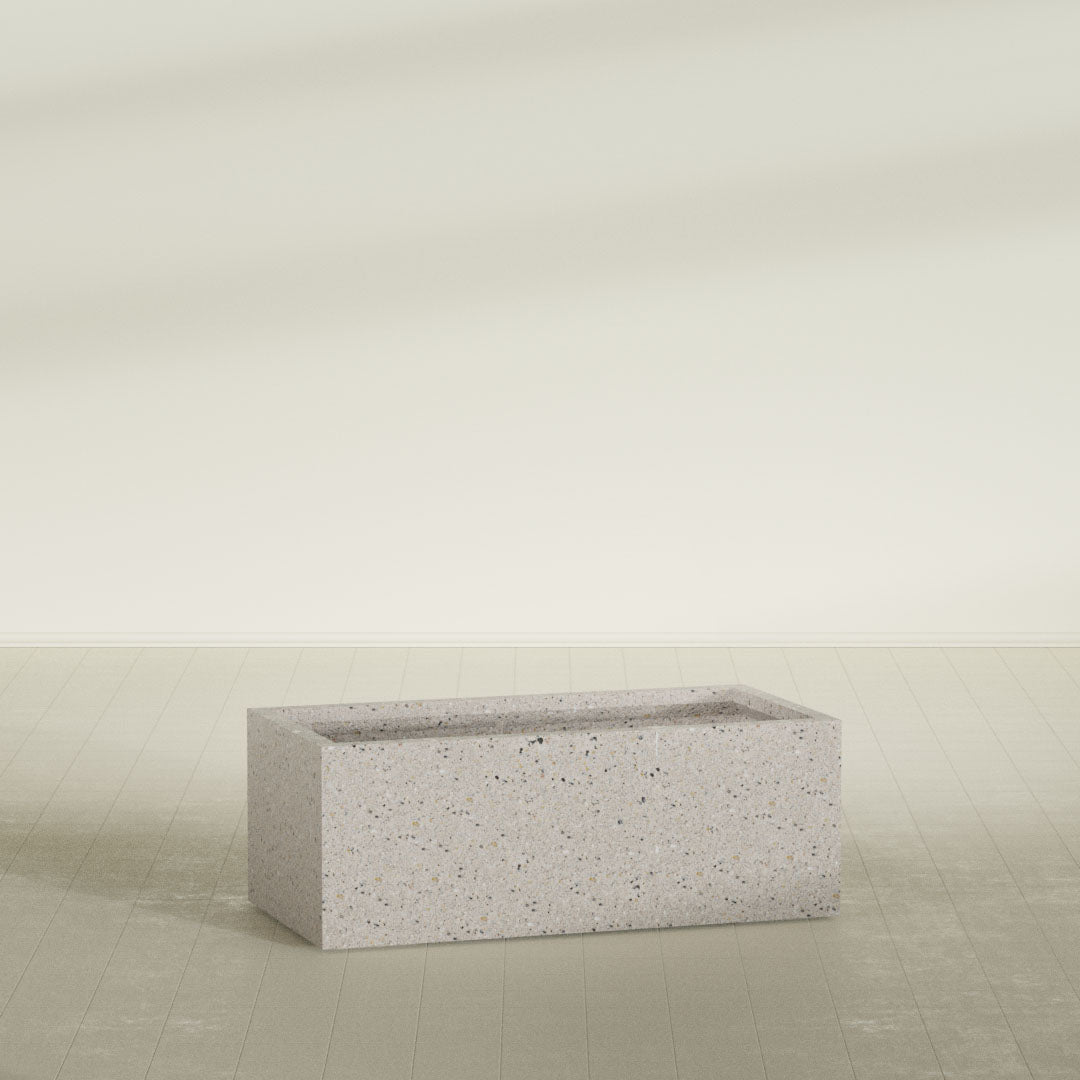ProTone Fiberglass Premium Finish Extra Large Rectangle Planter - 48 in x 24 in x 18 in - StoneLight - Greystone - StoneLight - Greystone,48 in x 24 in x 18 in