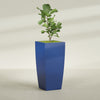 Toulan Extra Large Tall Tapered Square Fiberglass Planter - 28 in x 28 in x 60 in - Matte Cobalt Blue - Matte Cobalt Blue,28 in x 28 in x 60 in