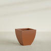 Lima Medium Tapered Square Fiberglass Planter - 24 in x 24 in x 24 in - Matte Terracotta - Matte Terracotta,24 in x 24 in x 24 in