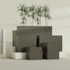 Brisbane Large Rectangle Fiberglass Planter - 24 in x 24 in x 32 in - Matte Bronze - Matte Bronze,24 in x 24 in x 32 in