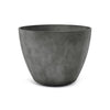 Lupo Tapered Planter – Grey Stone Finish – Fiberglass Indoor/Outdoor and Weather-Resistant Large Planter (37.5" D x 28.3" H Exterior, 35.8" D x 27.8" H Interior) - Grey Stone,37.4 in diam. x 28.3 in