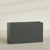 Darwin Extra Large Long Rectangle Fiberglass Planter - 72 in x 24 in x 42 in - Matte Charcoal - Matte Charcoal,72 in x 24 in x 42 in