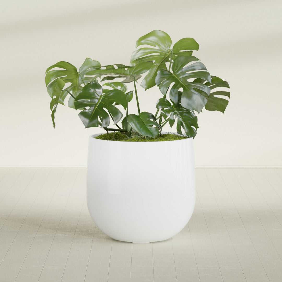 Westfield - 15in diam. x 14in - Matte White - Matte White,34 in diam. x 32 in H