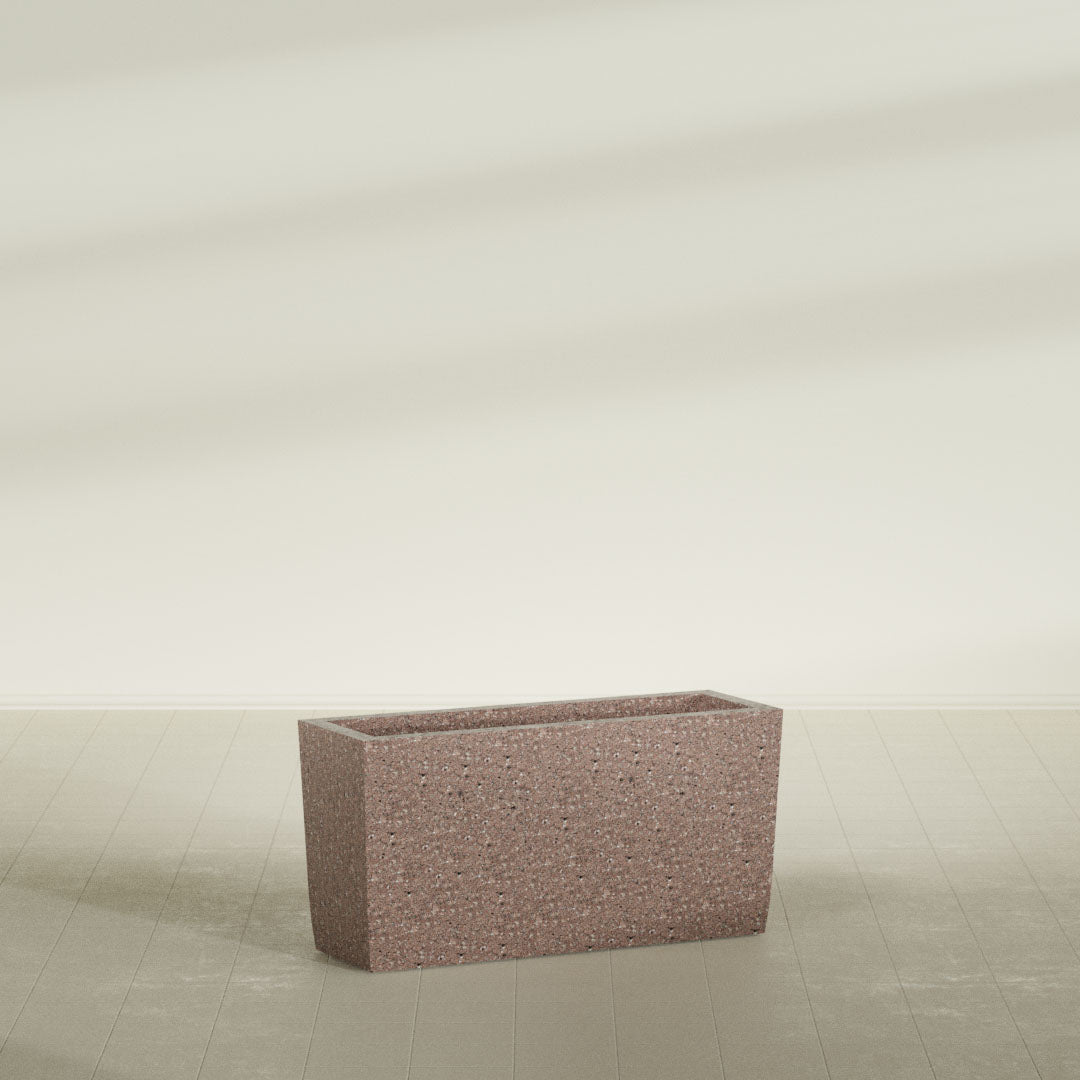 ProTone Fiberglass Premium Finish Large Tapered Rectangle Planter - 36 in x 12 in x 18 in - StoneLight - Sunstone - StoneLight - Sunstone,36 in x 12 in x 18 in