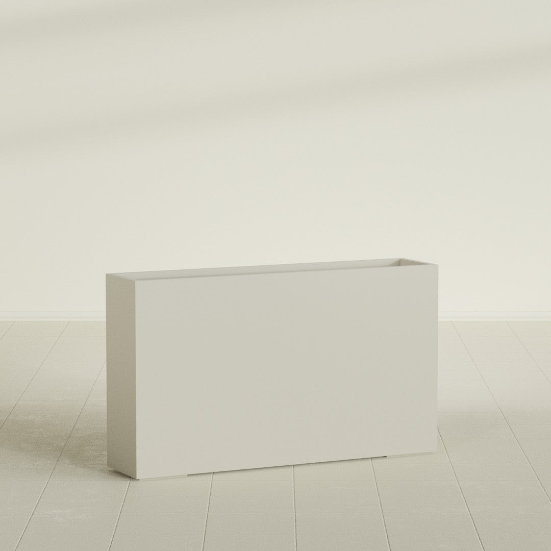 Perth Extra Large Long Rectangle Fiberglass Planter - 72 in x 16 in x 42 in - Satin Beige - Satin Beige,72 in x 16 in x 42 in