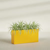 Hollywood Extra Large Narrow Rectangle Fiberglass Planter - 48 in x 12 in x 24 in - Gloss Saffron - Gloss Saffron,48 in x 12 in x 24 in