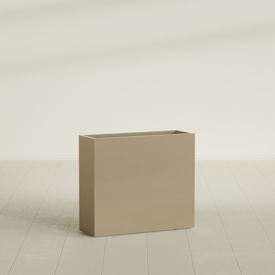 Perth Extra Large Long Rectangle Fiberglass Planter - 48 in x 16 in x 42 in - Metallic Gold - Metallic Gold,48 in x 16 in x 42 in