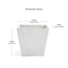 Rotterdam Small Square Planter - 15.75 in x 15.75 in x 13.75 in - Pure White - Pure White,15.75 in x 15.75 in x 13.75 in,Planter Only