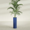 Corry Large Tall Cylinder Fiberglass Planter - 10 in x 10 in x 30 in - Matte Cobalt Blue - Matte Cobalt Blue,10 in x 10 in x 30 in
