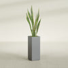 Perth Large Tall Rectangle Fiberglass Planter - 16 in x 16 in x 42 in - Metallic Gunmetal - Metallic Gunmetal,16 in x 16 in x 42 in