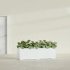 Hudson Extra Large Long Rectangle Fiberglass Planter - 100 in x 18 in x 28 in - Gloss White - Gloss White,100 in x 18 in x 28 in